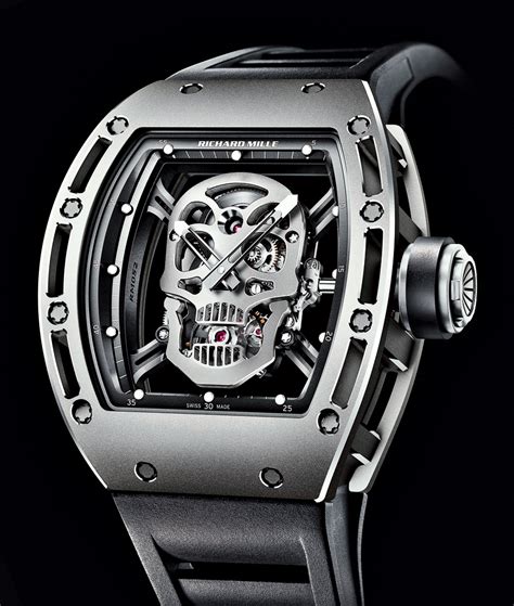 richard mille diamond skull watch price|Richard Mille skull tourbillon.